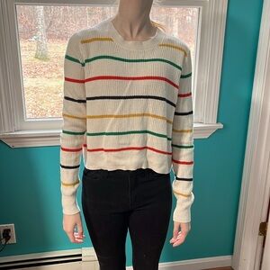 Banana Republic Cute Striped Crop Sweater